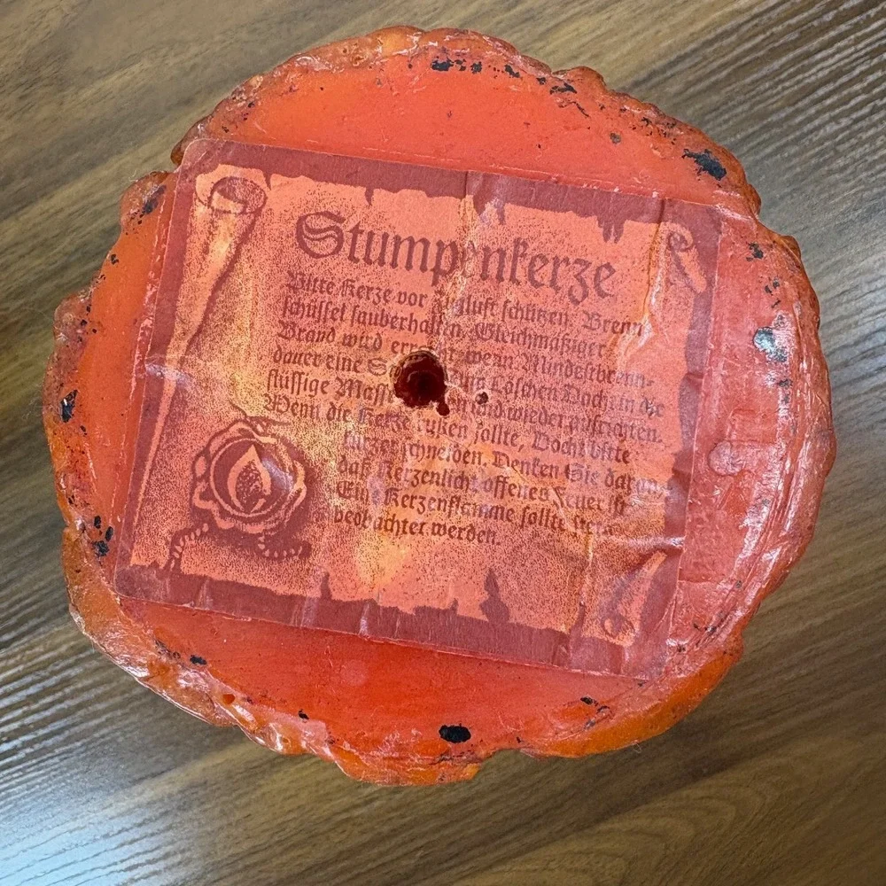 Vintage German Johann Gunter Walldurn Baden Carved Candle Pillar Lot of 2